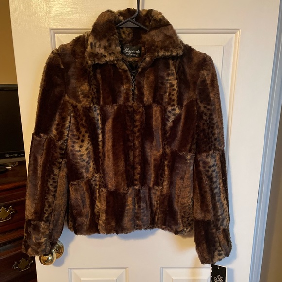 Giancarlo Ferrari Jackets & Blazers - 💄🕶️💰Mob Wife Trend NEW faux fur leopard print coat size 4